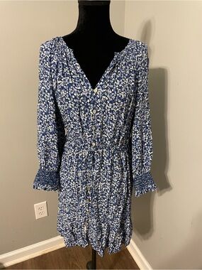 rails letta denim dress Rails Letta Flutter-Sleeve Belted Denim Mini Dress